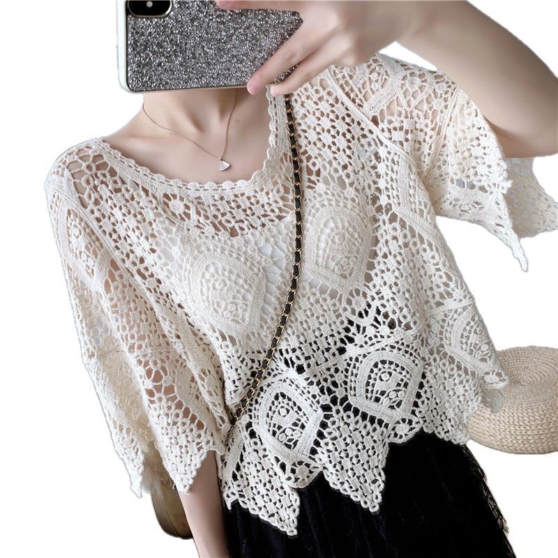Lace Crochet Shawl Shirt - Image 5