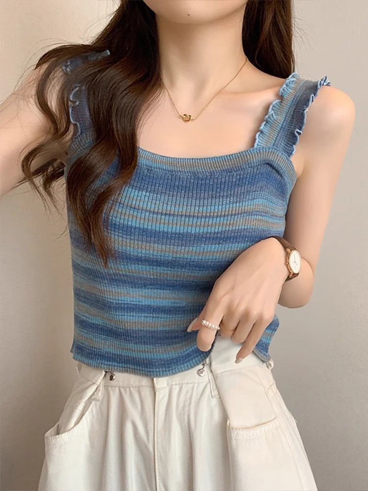 Striped Knitted Camisole - Image 4