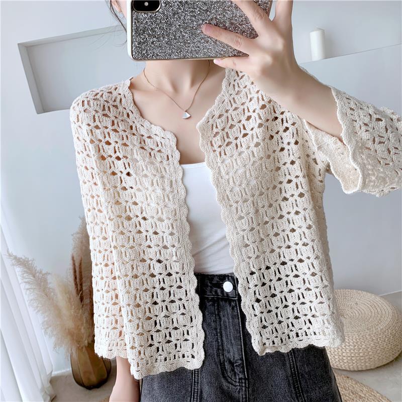 Hollow Knit Cardigan - Image 3