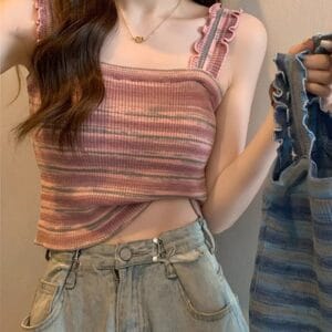 Striped Knitted Camisole