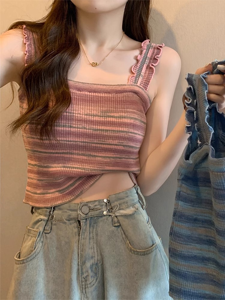 Striped Knitted Camisole