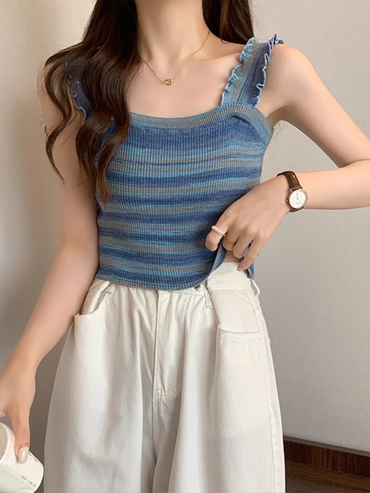 Striped Knitted Camisole - Image 3