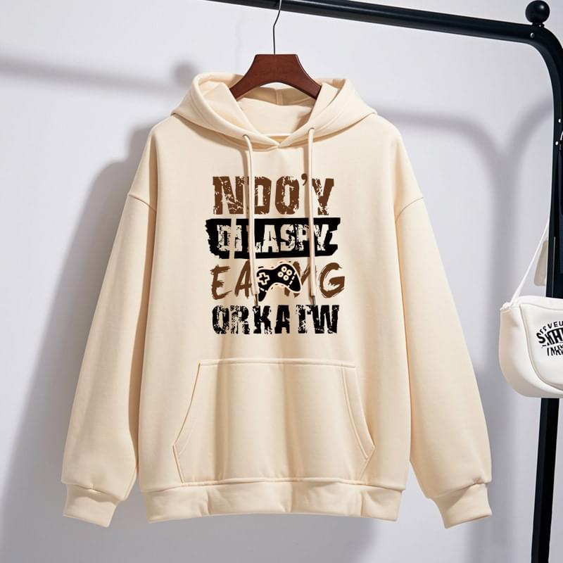 Boys and girls universal game machine pattern printed jacket 2024 autumn and winter new fleece-lined padded hooded vests